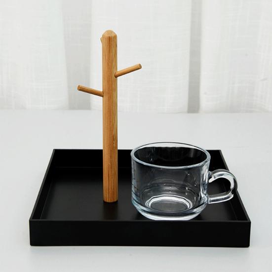 Поднос для ювелирных изделий с 3-ярусными деревянными ветвями Компактный легкий многофункциональный лоток для хранения прихожей Товары для дома