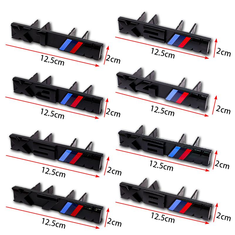 zmdpw1 Car Front Grille Badge Logo Sticker M Series Number Sticker ABS Logo Suitable for BMW X2M X3M4 X5M X6M 7 F48 G01 E84 F10 F30 G11