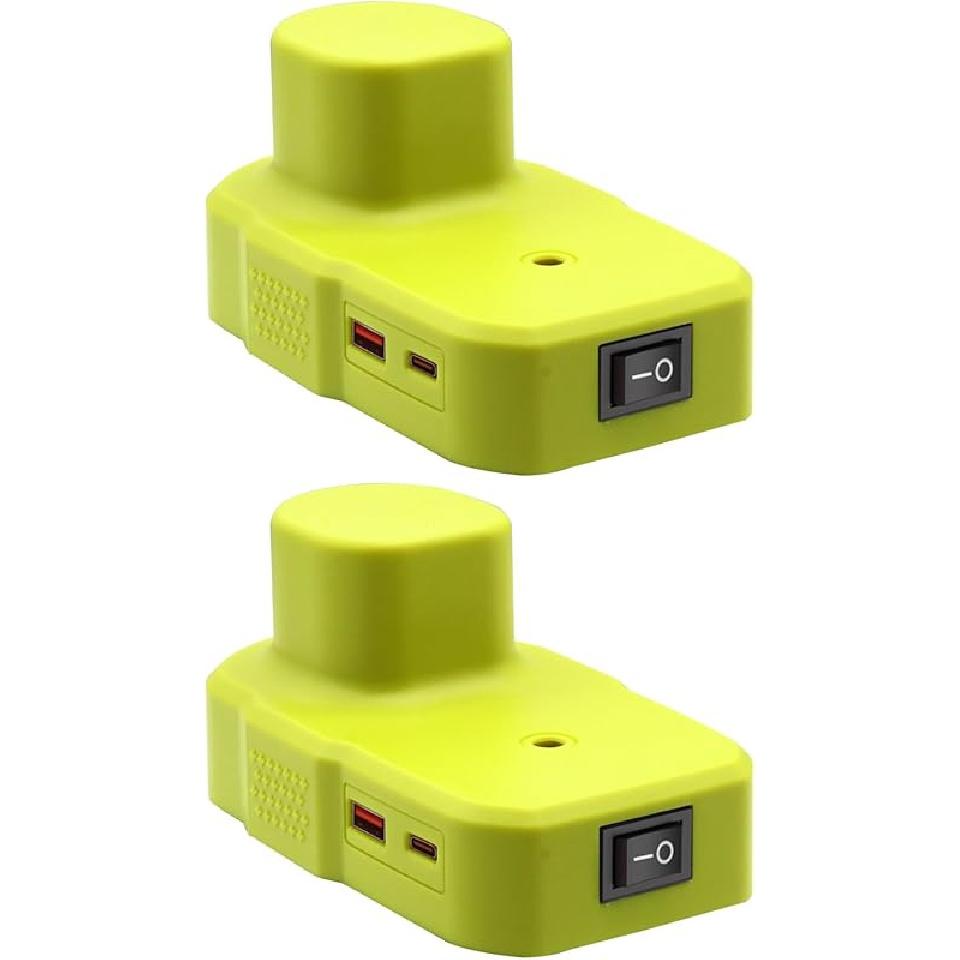 Совместимость с Ryobi Power Inverter 18 В аккумуляторный адаптер с USB и портом Type C Источник питания Зарядное устройство Преобразователь для One+ P743 18 В P107 P108
