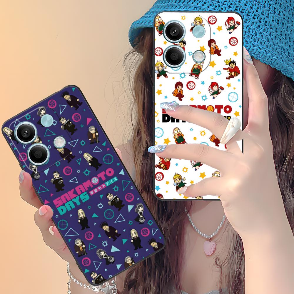 Sakamoto Days Mobile Phone Case for Xiaomi Redmi Note 14 13 12 11 S Pro Plus 4G 5G Colorful Printing Cover Pretty Luxury Cover