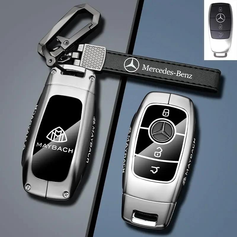 PZQ2   Car Key Case Cover For Mercedes Benz C E S Class GLC W206 W223 W214 E300 C260 C300 S450 S500 S400 Fob Accessories