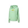 Letter Pattern Printed Casual Hoodie Women Hoodies Mint-Green 539960-32