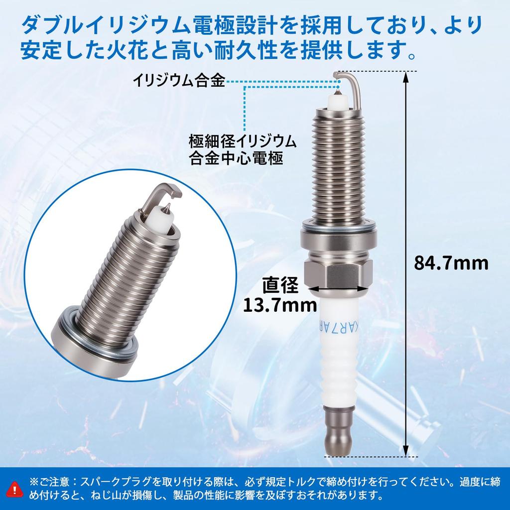 Комплект из 4 Премиальных иридиевых свечей зажигания Double Iridium Premium RX для Noah Voxy ZRR70G