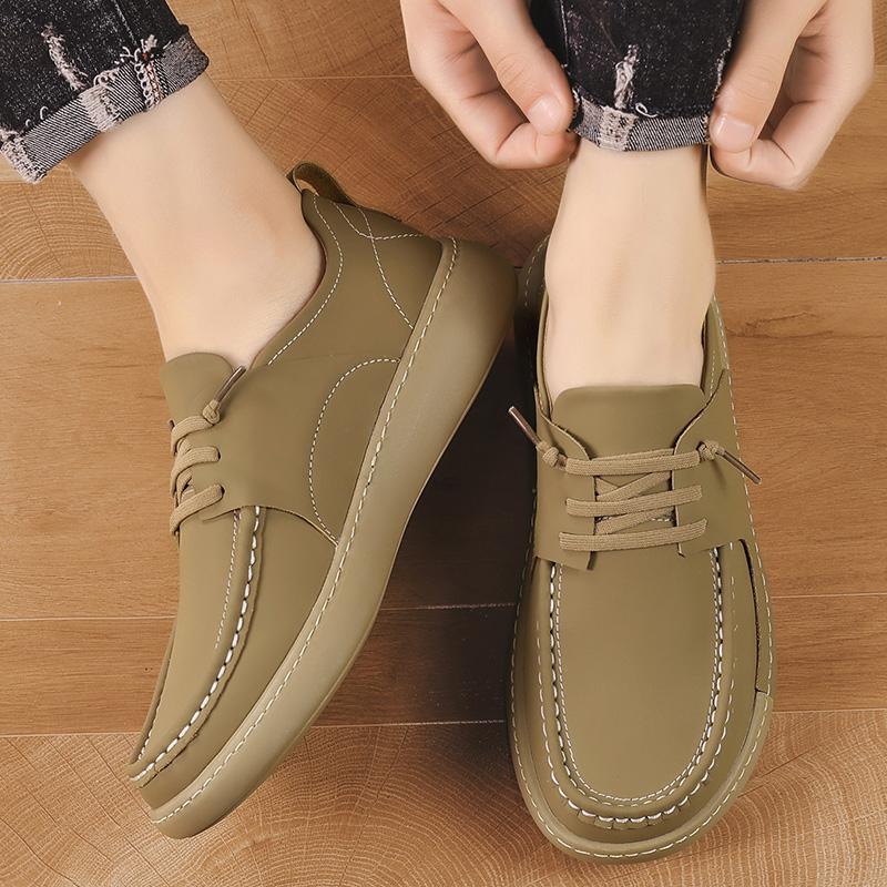 Fashion Thick Soled Men's Shoes Luxurious Minimalist Design Style Daily Office Outdoor Leisure Party Youth Sports Black White Shoes