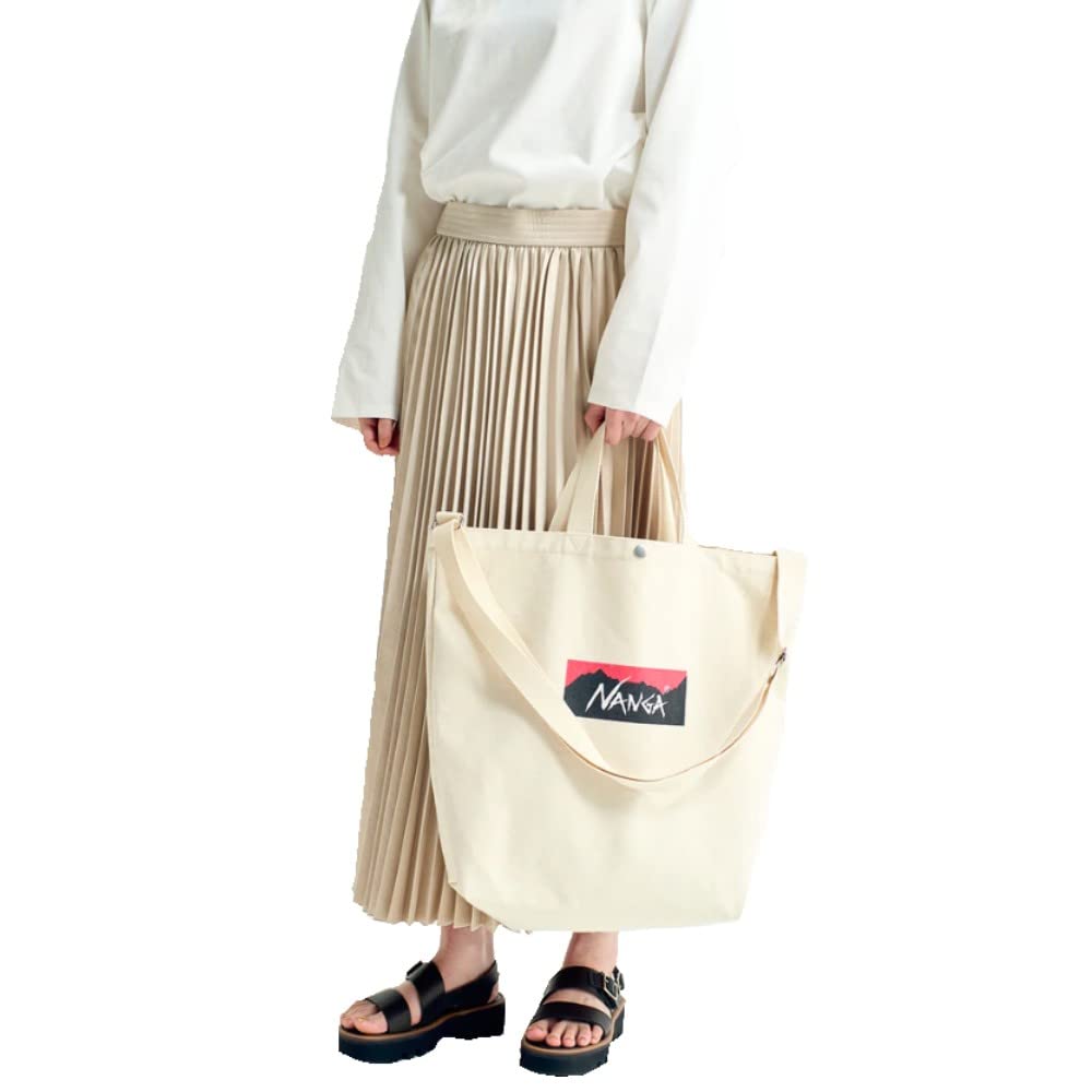 Логотип Холщовая сумка-тоут 2WAY Сумка NANGA LOGO CANVAS TOTE 2 WAY BAG N1G2NTN4 НАТУРАЛЬНЫЙ Сумка-тоут [NANGA]
