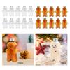 10Pcs Empty Juice Bottles Cute Gingerbread Man Multifunctional with Airtight Lids for Tea Milkshake Party Favors Camping Travel