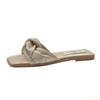 Fashion 2025 New Temperament Open Toe Flat Shoes for Casual Beach Vacation Women's Shoes Ladies Wear One Word Slippers Outside In Summer