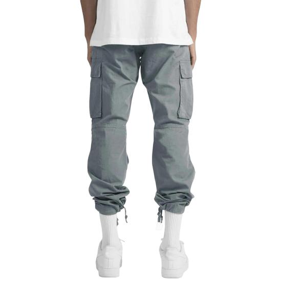 Men Cargo Pants Drawstring Waist Casual Trousers Multi-Pocket Loose Joggers Athletic Trousers for Daily Wear Exercise Street