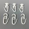 100pcs New Plastic Curtain Track Mute Slider Replacement Folding Curtain Hook White Clip Ring Curtain Parts