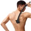2-In-1 Men Back Shaver with Silicone Long Handle Bath Shower Body Back Scrubber Hair Trimmer Ergonomic Manual Wet Dry Hair Remover Tools