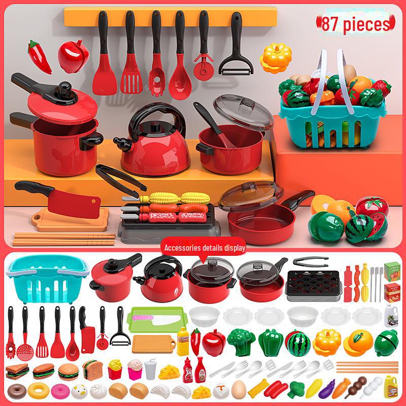 Детский игровой кухонный набор - Посуда для готовки и жарки для мальчиков и девочек