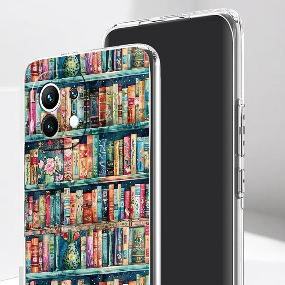 Иллюстрация «Читай книги» Чехол для телефона для Xiaomi Mi Poco X6 X5 NFC X3 F6 F5 Pro F4 F3 15 14T 14 13T 12T 12 13 Lite 11 Прозрачный чехол