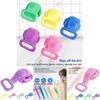 Luxurious Double Sided Back Scrubber Silicone Bath Shower Body Brush With Handle Strap