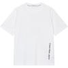 Loose Jacquard Solid Color Short Sleeve T-Shirt Men Tops White J325191-YAF