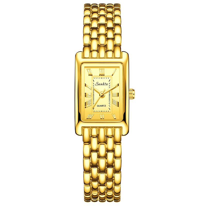 SUNKTA Elegant Women's Watches Waterproof Calendar Quartz Wristwatch Simple Fashion Ladies Watches Vintage Watch for Women+BOX