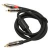 Кабель RCA 1 к 2 Y, позолоченный 24K, без потерь, RCA Male на двойной RCA Male, стереозвук, Y-адаптер