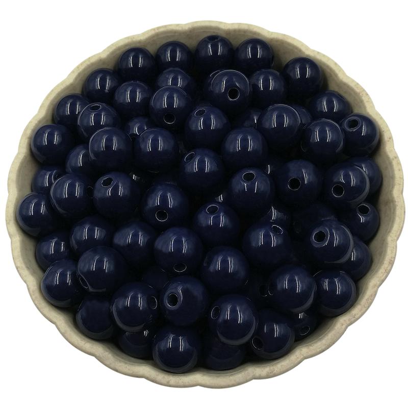 Товары для вечеринок для изготовления украшений Круглые свободные бусины своими руками Однотонные 50 шт. Многоцветные 10 мм Непрозрачные