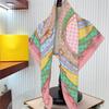 90cm Silk Scarf Women Large Shawls Belt Chain Printed Stoles Square Bandana Luxury Kerchief Hijab Scarf Female Foulards