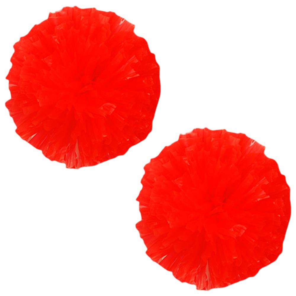Four Fingers Matte Cheerleading Poms Cheerleader Holding Flowers