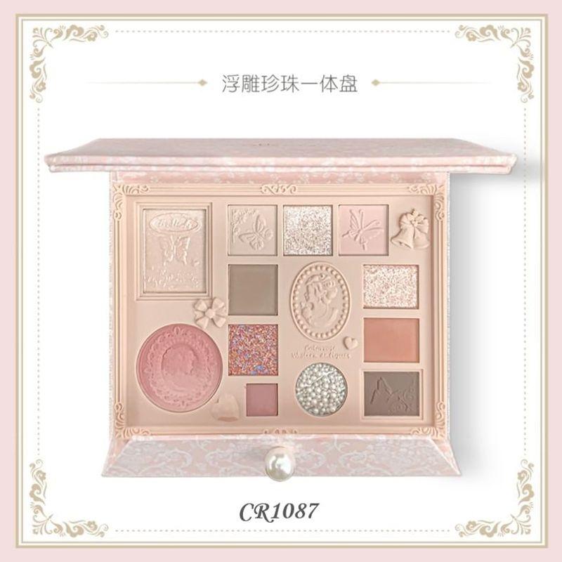 COLORROSE - Западная антикварная палетка для макияжа с тиснением под кружево - 4 типа