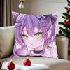 Hololive Tokoyami Towa Sama Pillow Case For Sofa Bedroom Living Room Plush Cushion Cover Decorations and Protector