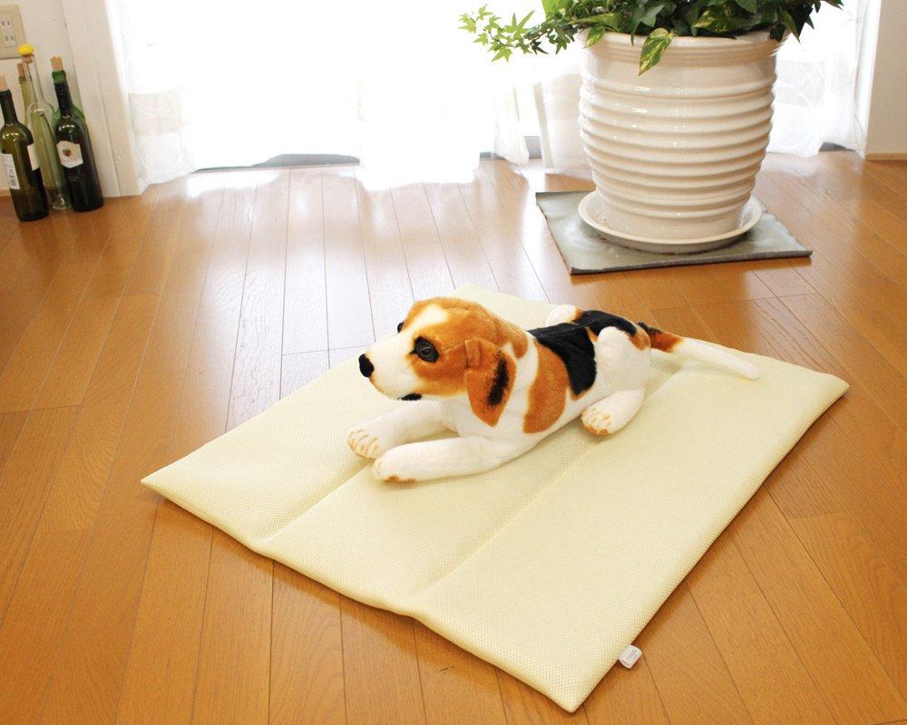 SHIRAI Made in Japan Pet Mesh Care Mat Breathable Fully Washable Yellow Tri-fold