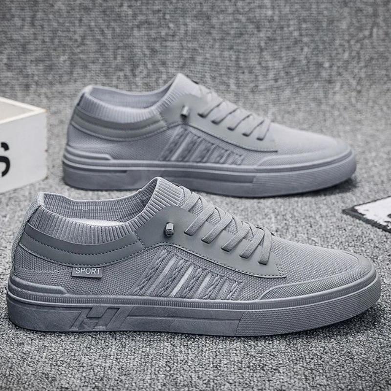 Летние повседневные мокасины Легкие однотонные туфли с круглым носком Нескользящие балетки Zapatillas Para Hombres Мужские дышащие кроссовки