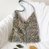Fashion Sequined Shoulder Bag Female PU Leather Bucket Bag Trendy Satchel Crossbody Bag Designer Lady Armpit Purse KTY