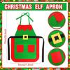 3/4/5 шт. классический рождественский фартук, шляпа, повязка на голову, костюм для вечеринки, комплект с ухами эльфа, для взрослых, кухня, рождественский праздник, украшение для шеф-повара