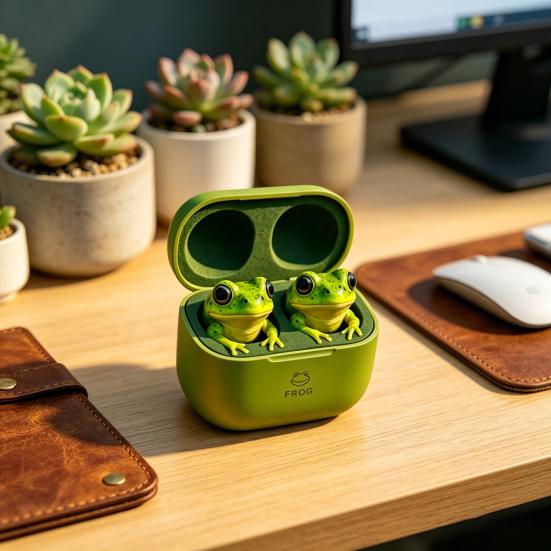 Милые Беспроводные Наушники Bluetooth в Форме Животных 3D Лягушка Орел Зебра Волк Лев Животное с Зарядным Кейсом для Подростков Взрослых