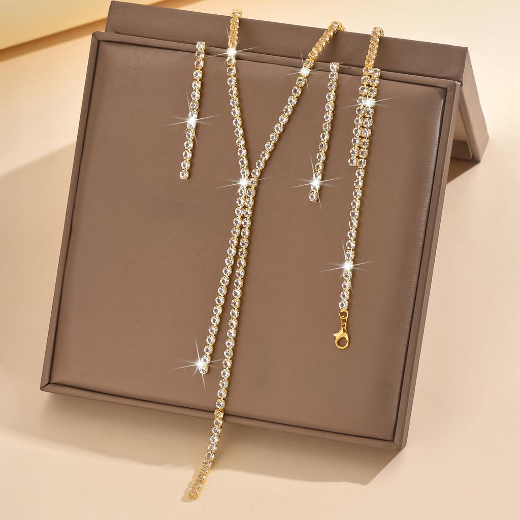 Женские серьги-браслеты со стразами, ожерелье, комплект ювелирных изделий для свадьбы, вечеринки, фестиваля, подарков