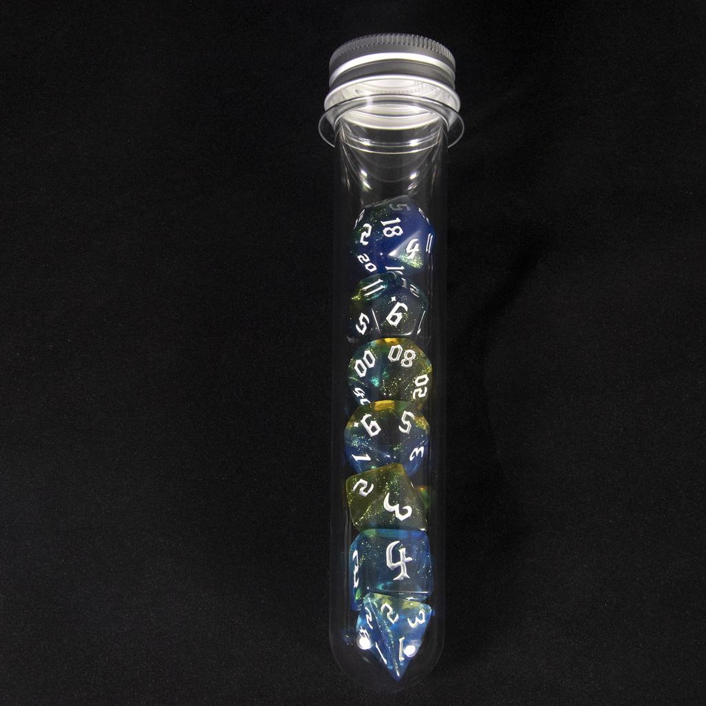 DND Dice Set Polyhedral Game Dice 7pcs RPG Dice with Tube for DND Role Playing Game Board Game Accessories