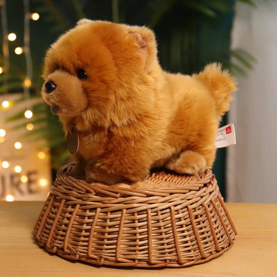 Simulation Dog Plush Toy Fully Filled Cozy Touch Soft Cute Animal Doll