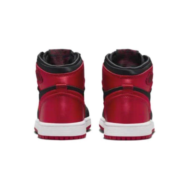 Детские кроссовки Air Jordan 1 Retro High OG PS Satin Bred 2023 Черный Университет-Красный Белый FD5304-061