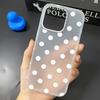 Чехол для телефона с дизайном в белый горошек Для IPhone 17 16 13 15 11 12 14 Pro Max Air 7 8 Ударопрочный Прозрачный Чехол Силиконовый Funda
