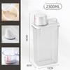 1100/1800/2300 мл многоразовый дозатор стирального порошка, пустой бак для порошка, смягчителя, отбеливателя, контейнер для хранения с этикетками
