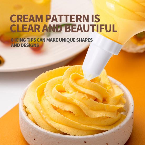 1 Set Dessert Decorating Injector with 8 Piping Tips Cupcake Frosting Filling Cookies Puffs Making Cake Decorating Icing Tool Kit Baking Supplies