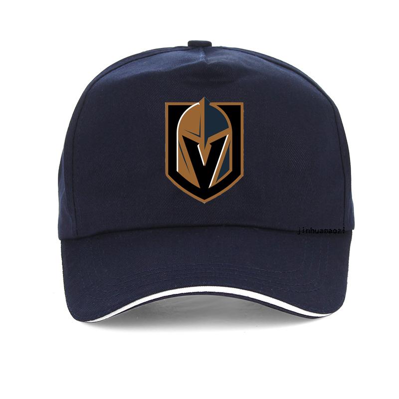 Vegas Fashion Casual Unisex Golden Knights Baseball Cap Fashion Striped Metal Helmet Print Cool Unisex Hip Hop Hat