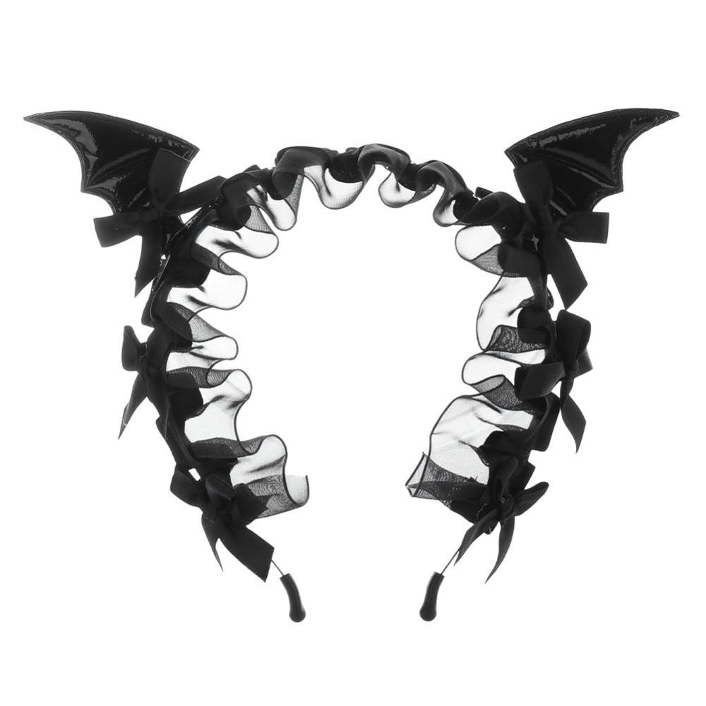 Bow Bat Hair Hoop Punk Gothic Headpiece Hair Band Little Devil Headband Goth Girls