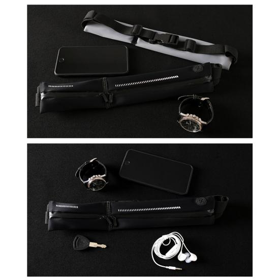 Спортивная поясная сумка с двойными карманами, большой вместимости, многофункциональная, водонепроницаемая, регулируемая сумка для хранения, портативный унисекс держатель для телефона, для бега