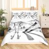 Skiing Sports Duvet Cover Queen Size For Kid Teen Winter Sport Ski Theme Comforter Cover Set Microfiber Snow Mountain Landscape