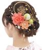 Baramoly Hair Ornament for and Features Japanese and Perfect for Entrance and Cute and Voluminous Dried Flower Hair Ornament Set for Women and Red