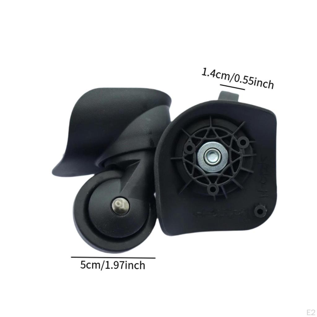 2 шт. сменные колеса для багажа, тихие, легко устанавливаемые, универсальные, прочные, многоразовые, вращающиеся тележки