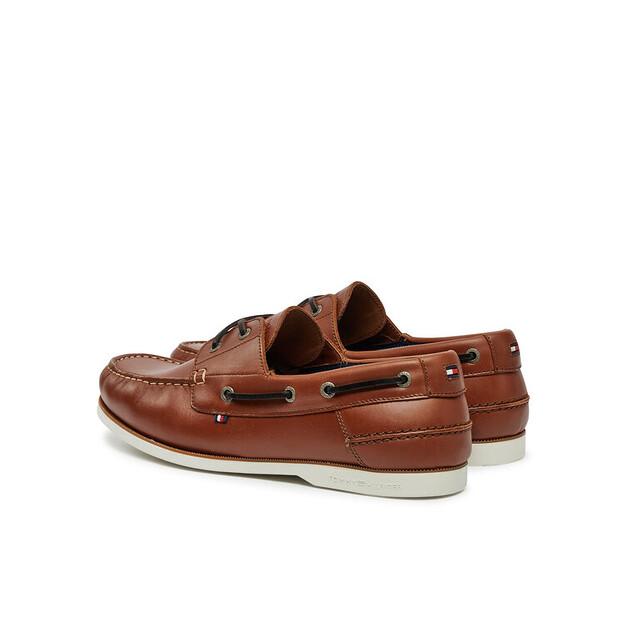 Полуботинки Tommy Hilfiger Th Boat Shoe Core Lth FM0FM05569 коричневый