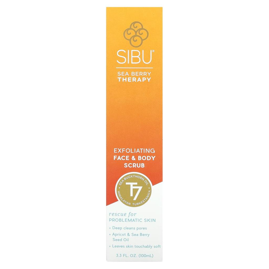 Sibu Beauty Sea Berry Therapy, Exfoliating Face and Body Scrub, 3.3 Fl Oz (100 Ml)