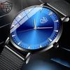 DEYROS Men's Watches Luxury Fashion Mens Watches Male Stainless Steel Mesh Strap Quartz Wrist Watch Men Casual Business Watch