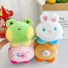 Cute Cartoon Garland Small Animal Keychain Creative Lazy Bear Rabbit Doll Bag Pendant Couple Gift