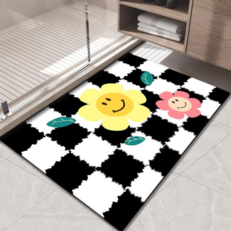 Коврик для унитаза с диатомовой крошкой, нескользящий коврик для ванной комнаты, впитывающий грязный коврик для туалета, коврик для туалетной двери