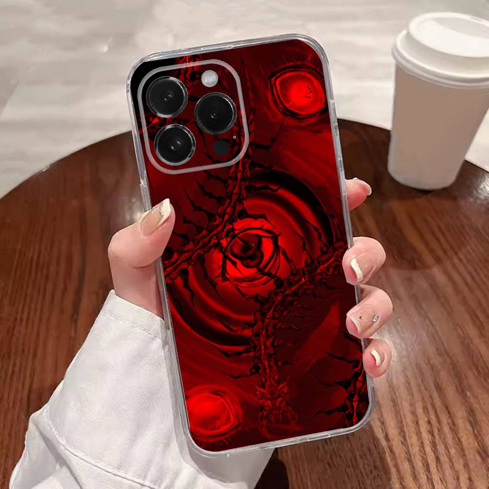 Страшные Красные Злые Демонические Глаза Чехол для Телефона Для iPhone 17,16,15,14,13,12,11 Plus,Pro,Max,XR,XS,Plus,E,SE4,Mini Прозрачный Чехол