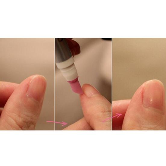 Кварцевый скраб для дизайна ногтей, камень для удаления кутикулы, ручка, толкатель, инструмент для маникюра